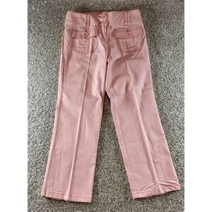 INC International Concepts Pants Woman's Size 2 Pink Coral Cargo Straight Leg